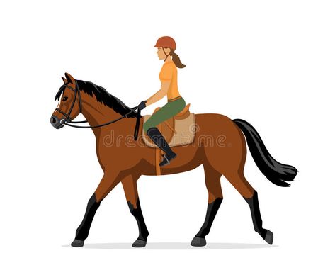 Woman Horseback Riding. Equestrian Sport. Isolated. Vector Illustration #Sponsored , #PAID, #paid, #Horseback, #Equestrian, #Vector, #Riding Ride Horse, Equestrian Riding, Equestrian Sports, Horseback Riding, Equestrian, Stock Illustration, Stock Vector, Vector Illustration, Horses