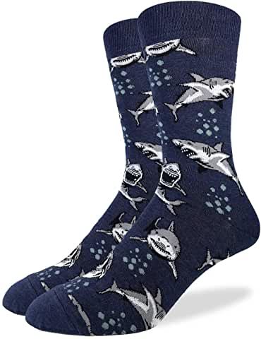 Amazon.com: men's socks size 13-15 - Novelty & More: Clothing, Shoes & Jewelry Shark Stimboard, Giraffe Socks, Shark Stuff, Shark Socks, Stocking Stuffers For Men, Blue Shark, Sock Drawer, Best Stocking Stuffers, Sock Animals