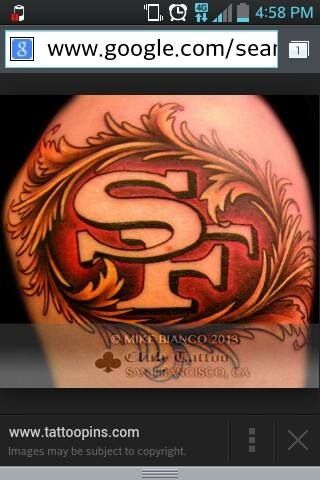 Awesome 49er Tattoo 49er Tattoos, 49ers Tattoo, Warriors Tattoo, San Francisco 49ers Art, Niners Girl, A Sleeve Tattoo, San Francisco Tattoo, 49ers Nation, 49ers Pictures