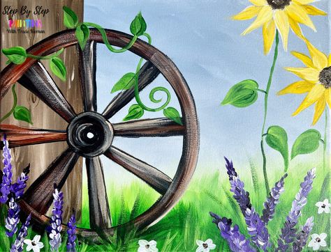 Wheel Painting, Northern Lights Painting, Rainbow Painting, Canvas Painting Tutorials, Learn How To Paint, Textured Canvas, Acrylic Painting Tutorials, Spring Painting, Simple Acrylic Paintings