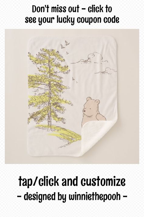 Winnie The Pooh Blanket, Walking In The Woods, Pooh Winnie, Winnie The Pooh Nursery, Classic Pooh, Classic Winnie The Pooh, Nursery Room Inspiration, Pooh Baby, Edge Stitch