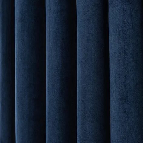 Curtain Velvet, Dark Blue Curtains, Pencil Pleat Curtains, Pleat Curtains, Blue Curtains, Pleated Curtains, Pencil Pleat, Velvet Curtains, Basic Shower Curtain