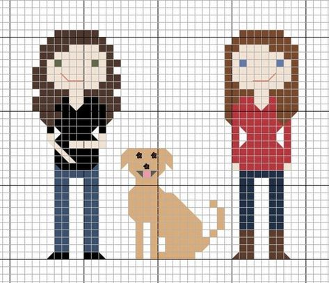 Stitch People Pattern, Portrait Cross Stitch, Stitch People, Cross Stitch Family, Wedding Cross Stitch Patterns, Cotton Anniversary, Beautiful Cross Stitch, Pola Kristik, Mini Cross Stitch