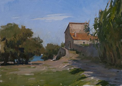 Hamptons Art, Tuscan Garden, Farm Paintings, Plein Air Landscape, Jurassic Coast, Impressionist Landscape, Rural Landscape, Traditional Paintings, Plein Air Paintings