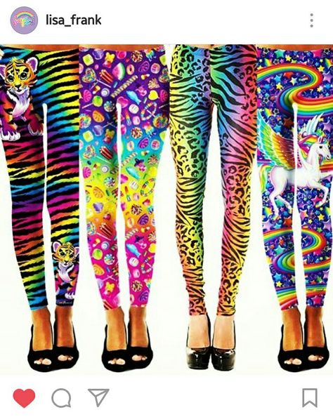 Soiree Theme, Lisa Frank Clothing, Vans Aesthetic, Gothic Leggings, Colorful Unicorn, Unicorn Leggings, Lisa Frank, Emo Outfits, Love Only