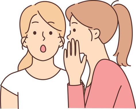 Gossiping Illustration, Two Female Friends, Telling Secrets, In Ears, Wedding People, Cityscape Photos, Logo Banners, Female Friends, Nature Backgrounds