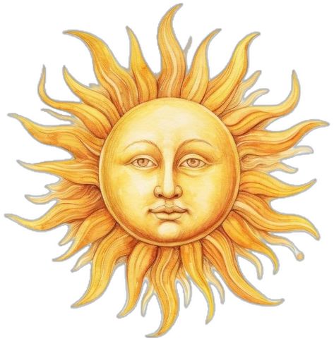 Png Sun, Sun Png, Sun Vintage, Sunshine Art, Sun Drawing, Sun Painting, Silver Pooja Items, Painting Sketch, Vintage Sun