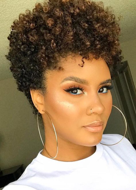 Hairstyles Very Short Natural Hairstyles, Natural Tapered Cut, Short Natural Haircuts, Cabello Afro Natural, Black Women Short Hairstyles, Short Natural Curly Hair, Tapered Natural Hair, Twisted Hair, Natural Hair Cuts