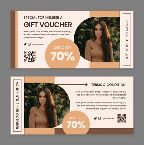 Gift Voucher Template AI, EPS, PSD Voucher Spa, Voucher Card, Gift Voucher Template, Gift Voucher Design, Voucher Template, Voucher Design, Physiotherapy Clinic, Class Gift, Beauty Salons