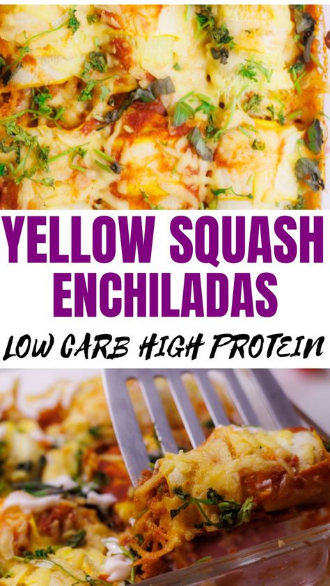 YELLOW SQUASH ENCHILADAS Summer Squash Recipes Healthy, Squash Enchiladas, Green Chili Casserole, Healthy Squash Recipes, Chili Casserole, Bbq Side Dish, Squash Bread, Yellow Squash Casserole, Summer Squash Recipes