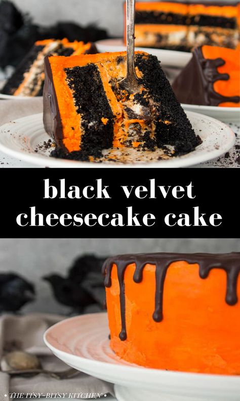 Cookies N Cream Cheesecake, Halloween Cheesecake, Cookies And Cream Cheesecake, Cookies N Cream, Perfect Halloween Party, Velvet Cookies, Halloween Foods, Velvet Cake Recipes, Halloween Fruit