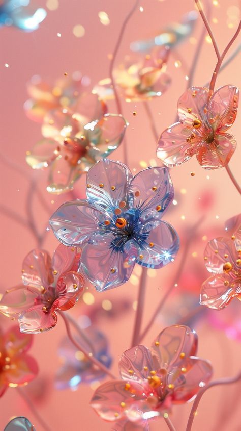 Peach Flowers Wallpaper, Glass Aesthetic Wallpaper, Peach Wallpaper Aesthetic, Colorful Aesthetic Wallpaper, Pretty Wallpapers Backgrounds Beauty, Colorful Wallpaper Aesthetic, Pretty Wallpapers Backgrounds Aesthetic, Pretty Backrounds, Glass Aesthetic