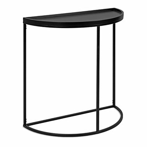 Black Metal Console Table, Black Metal Console, Half Circle Table, Small Entryway Table, Half Moon Console Table, Small Living Spaces, Narrow Entryway, Black Console Table, Wall Frame Set