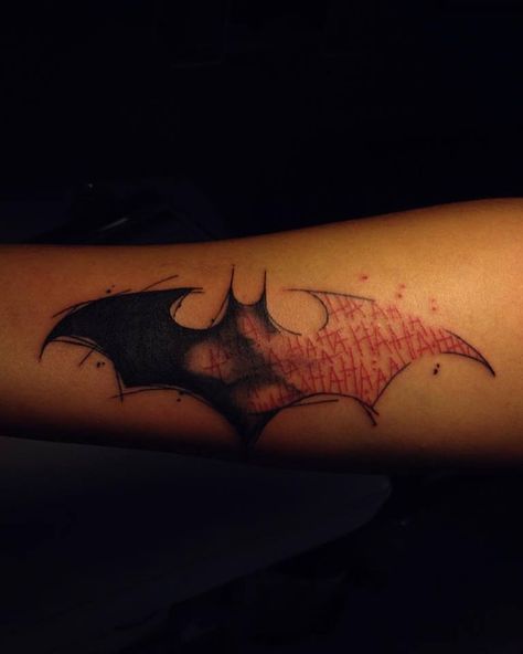 2017 Disney Tattoos For Men, Bat Tattoos, Dc Tattoo, Tattoos And Their Meanings, Spiderman Tattoo, Homemade Tattoos, Comic Tattoo, Batman Tattoo, Bat Tattoo