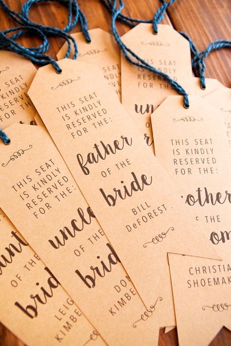 How to make your own wedding ceremony chair reserved signs, with free printables! Reserved Wedding Signs, Wedding Ceremony Chairs, Wedding Planner Binder, Ceremony Chairs, Tafel Decor, Ceremony Seating, Reserved Signs, Future Wedding Plans, Cute Wedding Ideas