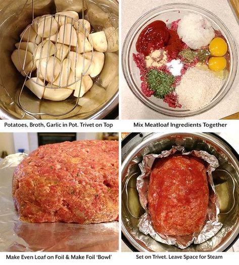 Pressure Cooker Meatloaf, Meatloaf And Mashed Potatoes, Instant Pot Meatloaf, Simply Happy Foodie, Potato Dinner, Best Instant Pot Recipe, Appetizer Bites, Instant Pot Dinner Recipes, Easy Instant Pot Recipes