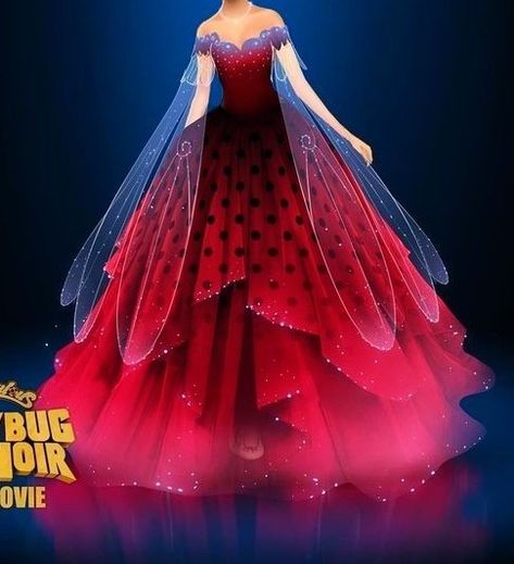 Marinette Movie Dress, Miraculous Ladybug Dress, Marinette Dress, Miraculous Redesign, Miraculous Ladybug Costume, Miraculous Movie, Clouds Wallpaper Iphone, Ladybug Dress, Ladybug Costume