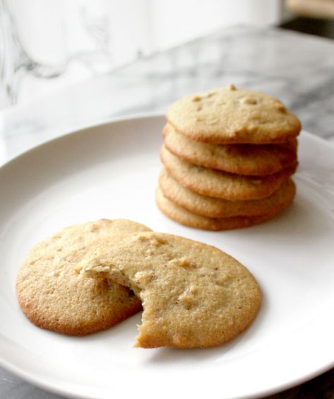 These honey walnut cookies are a delicious guilt-free indulgence. They are made with almond and arrowroot flour and they are soft, and fluffy inside. If someone doesn’t like walnuts, since they do have a strong flavor, you can easily substitute sliced almonds or pistachios. Walnuts are just what I had in my pantry, when attempted and … Dairy Free Cookie Recipes, Arrowroot Cookies, Dairy Free Cookie, Dairy Free Cookie Recipe, Paleo Friendly Desserts, Dairy Free Baking, Arrowroot Flour, Scd Recipes, Honey Walnut