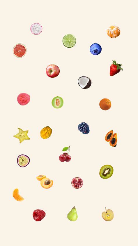 fruit Phone Wallpaper Fruit, Cute Fruit Backgrounds, Fruit Homescreen, Fruit Lockscreen, Fruit Desktop Wallpaper, Cute Food Backgrounds, Fruit Iphone Wallpaper, Fruit Wallpaper Aesthetic, Fruit Aesthetic Wallpaper