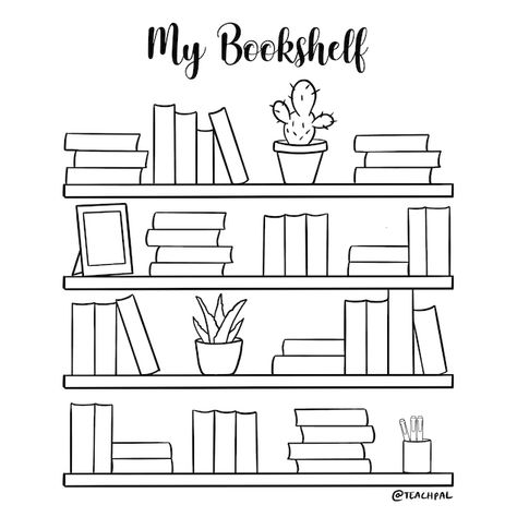 Bookshelf Tracker Printable, Reading Log Coloring Page, Book Shelf Reading Log, Printable Bookshelf Reading Log, Bookshelf Drawing Easy, Bookshelf Reading Journal, Bookshelf Coloring Page, Book Journal Bookshelf, Bookshelf Reading Tracker