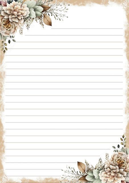 Printable Note Paper Templates, Writing Paper Template Aesthetic, Letter Background, Vintage Writing Paper, Letter Writing Samples, Free Paper Printables, Hand Lettering Alphabet Fonts, Letter Writing Template, Printable Things