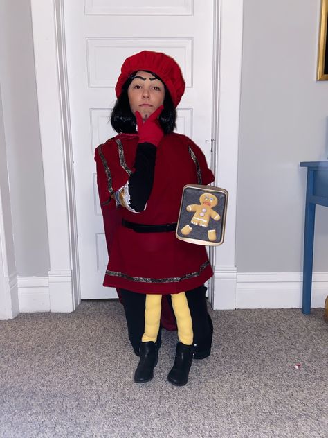 Incredibles Villain Costume, Lord Farquhar Costume, Funny Villian Costumes, Shrek And Lord Farquaad Costume, Halloween Villian Costumes, Lord Farquaad Costume Diy, Villian Costumes Ideas, Lord Farquaad Costume Women, Shrek Character Costumes