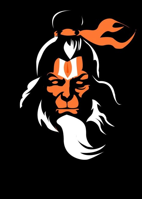 Bajarangi Logo, Redium Design For Bike, Radium Sticker For Bike, Hanuman Illustration Art, Bajarangabali Wallpaper, Ram Stickers, Hanuman Sticker, Hanuman Art, God Drawings