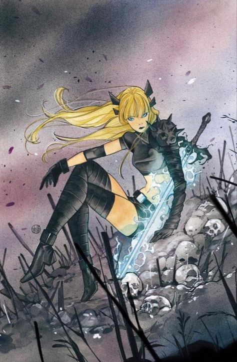 X of Swords: Creation #1 | Textless variant cover by Peach Momoko Magik Marvel, Peach Momoko, The New Mutants, Variant Covers, Xmen, Comic Covers, Marvel Art, Comic Artist, Comic Character