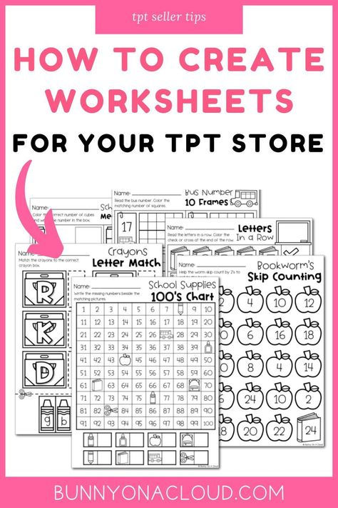 Looking for ways to create engaging worksheets for your students? Check out these tips and tricks from Teachers Pay Teachers! You'll learn how to make your worksheets more interactive, engaging, and Creating Worksheets For Tpt, Free Tpt Printables, Canva Worksheet Templates, Teachers Pay Teachers Tips, Tpt Product Ideas, Tpt Seller Tips, Tpt Teacher Pay Teachers, Creating Worksheets, Canva Education