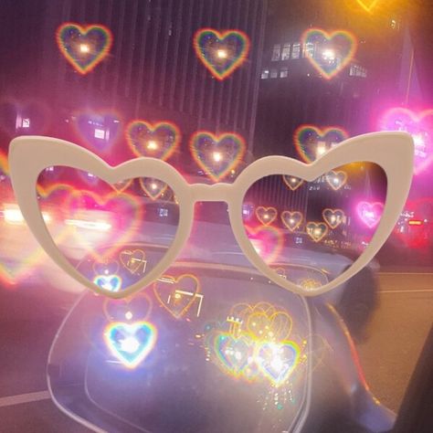 Heart Light Sunglasses, Heart Vision Glasses, Heart Diffraction Glasses, Heart Of Glass Aesthetic, Heart Core, Heart Things, Diffraction Glasses, Swift Outfits, Oc Outfits