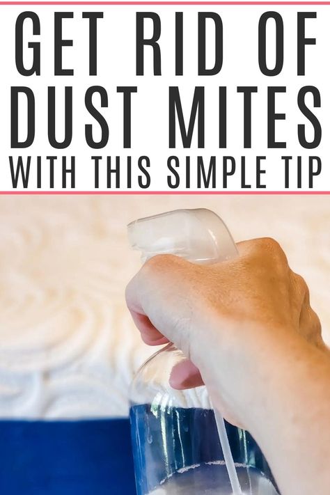 Say goodbye to dust mites with this easy to make dust mite spray! No more allergies or sneezing, just a clean and fresh home. All natural spray is easy to use, and leaves no residue. Make yours and breathe easy! Diy Dust Mite Spray, Dust Mites How To Get Rid Of, Dust Mite Spray, Mattress Spray, Diy Linen Spray, All Natural Cleaning Products, Diy Mattress, Homesteading Diy, Homemade Cleaners