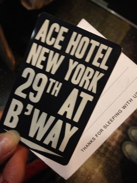 The room key for ACE HOTEL NEW YORK Ace Hotel Nyc, Ace Hotel New York, Nee York, Ace Hotel, News Studio, New York Style, The Room, Interior Decorating, Cards Against Humanity