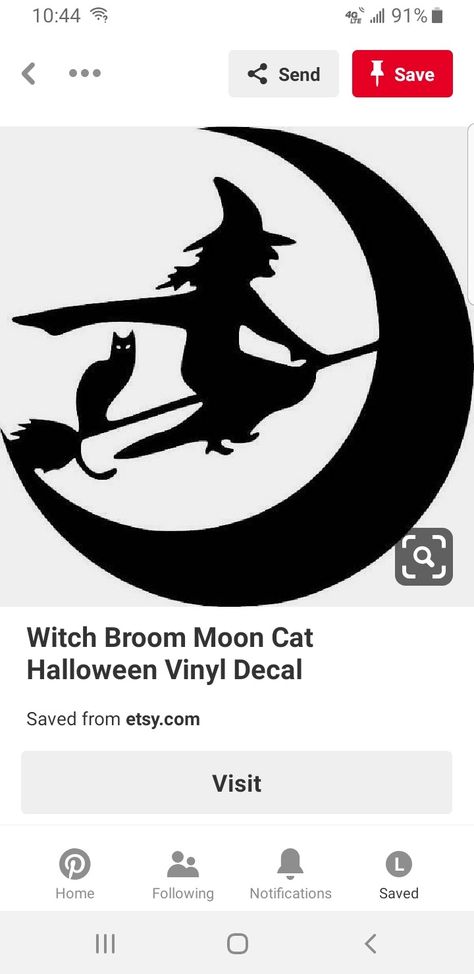 Cat Silhouette Pumpkin Carving, Witch Pumpkin Carving Stencils, Witch Cat Pumpkin Carving, Cat On Moon Pumpkin Carving, Spooky Cat Silhouette, Halloween Decals, Witch Broom, Halloween Cat, Pumpkin Carving