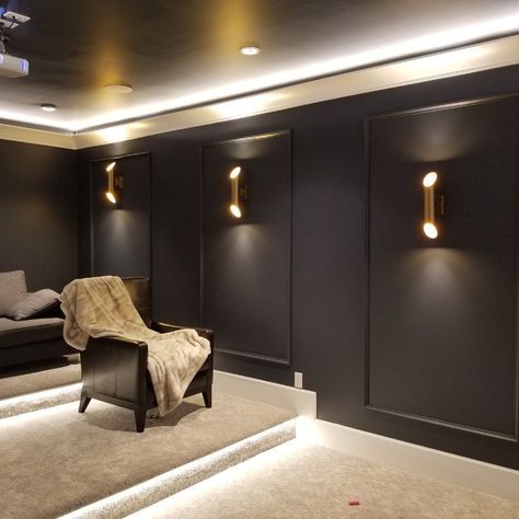 Theatre Room Ideas, Basement Movie Room, Small Home Theaters, Home Theater Room Design, Theater Room Design, Media Room Design, Home Cinema Room, Home Theater Decor, At Home Movie Theater