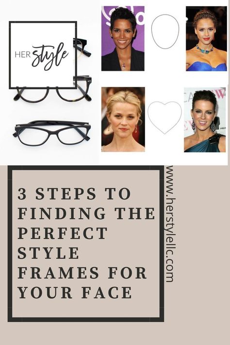 Want to know the 3 secrets to finding the right frames for your face so you never buy a pair of glasses or sunglasses that don't work for you again? There are 3 simple steps to follow when choosing your best glasses: frame design, skin color consistency, and face shape. Learn how to consider all three steps when picking out your next pair of stylish specs here! | HER Style Heather Riggs Choosing Glasses Frames For Women, How To Choose Eyeglass Frames, How To Choose Glasses For Your Face, Designer Glasses Frames Women, Older Hair, Messy Pixie Haircut, Best Eyeglasses, Designer Glasses Frames, Messy Pixie