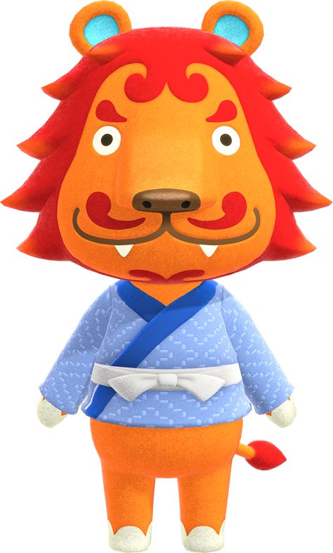 Rory is a jock lion villager in the Animal Crossing series. He debuted in Animal Crossing: New Leaf, and is featured on the game's cover. Rory's design is based on the traditional iconography of Shishi, the Chinese architectural ornament also known as Imperial guardian lions. His name comes from the roar a lion makes. Villager Animal Crossing, Rory Animal Crossing, Red Villagers Animal Crossing, Rudy Animal Crossing, Acnh Villagers, Rudy Animal Crossing Fanart, Ione Animal Crossing Fanart, Ione Animal Crossing Villager, Lion Star