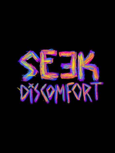 seek discomfort hand lettering desigh Seek Discomfort Wallpaper, Seek Discomfort, Strategic Thinking, Typography Hand Drawn, Brand Strategy, Visual Identity, Art Wallpaper, Hand Lettering, Brand Identity