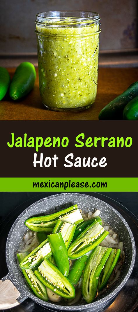 I hope this latest post gives you permission to improvise some Jalapeno Serrano Hot Sauce using your leftover jalapenos and/or serranos. Even just a few stragglers will do the trick, even if they've been squatting in the fridge for weeks! That's what I used for this batch, and the result was a tiny jar of fireball hot sauce that is the perfect final touch on loads of Mexican dishes. And just about everything else too 🙂 Mexican Jalapeno Sauce, Smoked Jalapeno Hot Sauce, Homemade Serrano Hot Sauce, Serrano Pepper Recipes Hot Sauces, Uses For Serrano Peppers, Canning Seranno Peppers, Jalapeños Hot Sauce, Creamy Jalapeno Salsa, Serrano Hot Sauce Recipe Canning