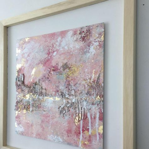 Light Pink Painting Canvas, Pink Gold Abstract Painting, Pretty Abstract Paintings, Light Pink Painting, Patina Art, Modern Acrylic Painting, Abstract Painting Acrylic Modern, Textured Abstract Painting, Pink Canvas Art