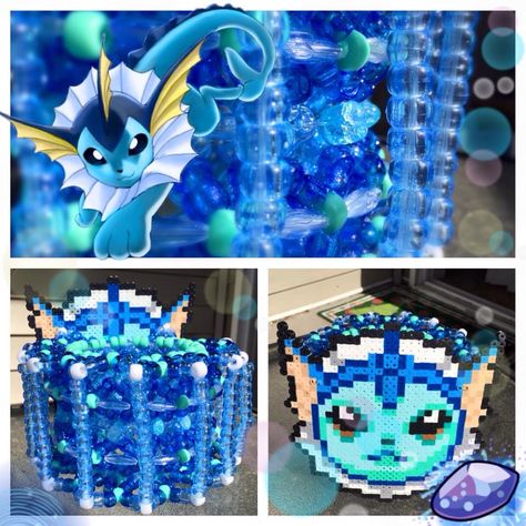 Vaporeon carousel kandi cuff Carousel Cuff Kandi, Kandi Carousel Cuff, Kandi Inspo, Band Ideas, Diy Kandi, Loom Band, Kandi Kid, Kandi Cuff, Kandi Bracelets