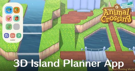 Animal Crossing Island Planner, Animal Crossing New Horizon Motif, 3d Island, Animal Crossing Hair, Animal Crossing Guide, Island Theme, Island 2, New Animal Crossing, Bridge Building