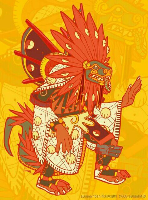 Mayan Style Art, Mesoamerican Art, Feathered Serpent, Mexican Culture Art, Aztec Culture, Mayan Art, Aztec Warrior, Aztec Art, La Rive