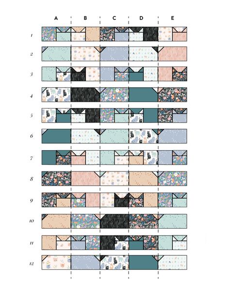 Pandas In Sweaters Quilt, Kitty Quilts Block Patterns, Quilts For Beginners Patterns, Peeping Cats Quilt, Free Cat Quilt Block Pattern, Modern Quilt Patterns Easy, Epp Quilt Patterns, Free Quilt Patterns For Beginners, Quilts For Men Patterns