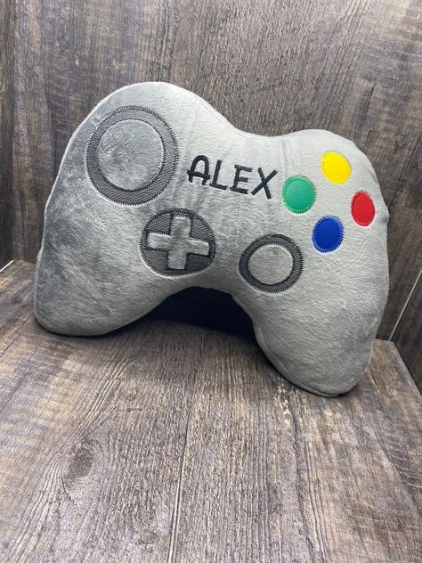 Personalized Video Game Controller Pillow, Gamer Pillow, Gamer Gift, Gaming Decor, Gifts for Gamers, Video Game Gifts, Gamer Present - Etsy Boyfriend Gifts Gamer, Diy Gamer Gifts, Birthday Decoration Ideas For Husband, Gamer Pillow, Gamer Gifts For Him, Gamer Gift Ideas, Goft Ideas, Video Game Gifts, Gifts For Gamer Boyfriend