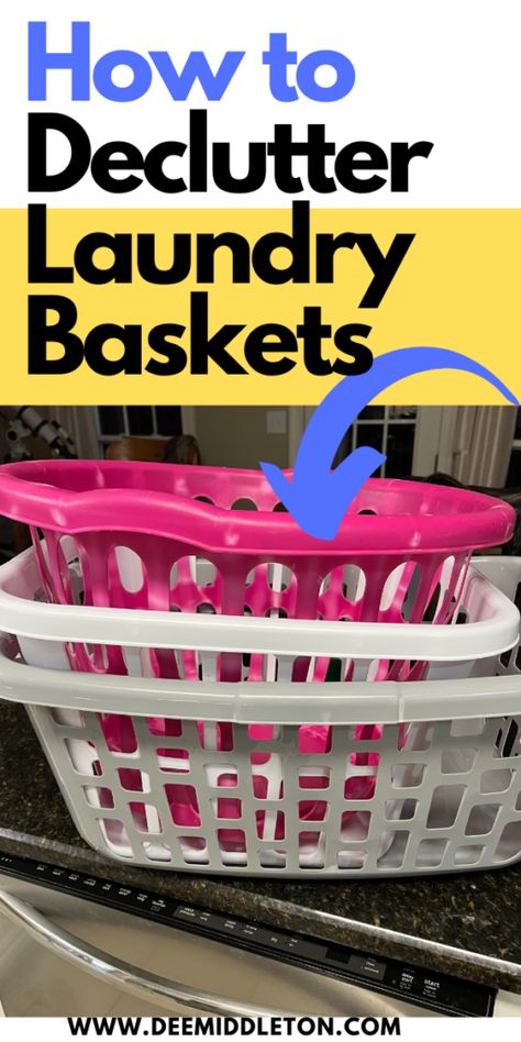 Laundry Basket Upcycle, Repurpose Laundry Basket, Laundry Basket Storage Diy, Dirty Laundry Organization, Laundry Basket Ideas, Room Declutter, Deep Clean Checklist, Basket Upcycle, Home Laundry Room