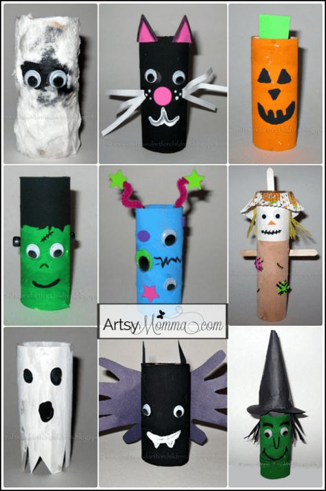 Cardboard Tube Crafts, Room Parent, Halloween Infantil, Halloween Character, October Crafts, Toilet Paper Tube, Halloween Characters, Halloween Arts And Crafts, Toilet Paper Rolls