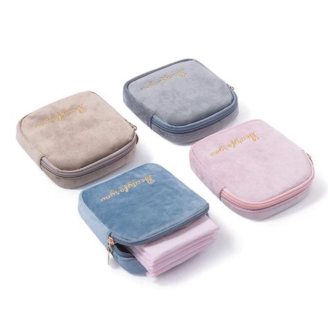 Tampon Storage, Sanitary Napkin Storage, Earphone Pouch, Velvet Makeup, Credit Card Pouch, Napkin Storage, Girls Lipstick, Lipstick Organizer, Padded Pouch