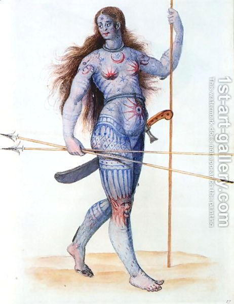 Tattooed woman of the British Isles totally rockin' it before battle. Pictish Warrior, Celtic Warriors, Celtic Tattoo, Celtic Culture, English Artists, British Museum, Women In History, Ancient History, White Art