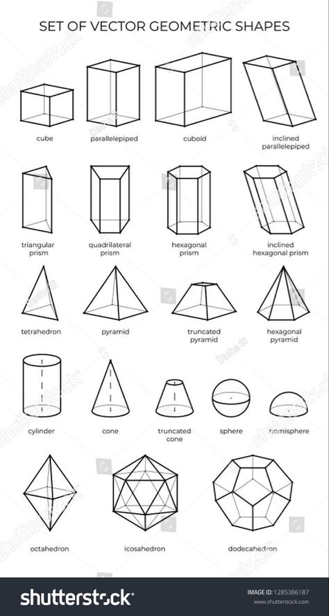 Shapes 3d Drawing, 3 D Geometric Shapes, Shape Design Practice, Geometry Shapes Drawing, 3d Drawings Shapes, Draw Geometric Shapes, Complex Geometric Shapes, Random Shapes Drawing, Geometric Set Design