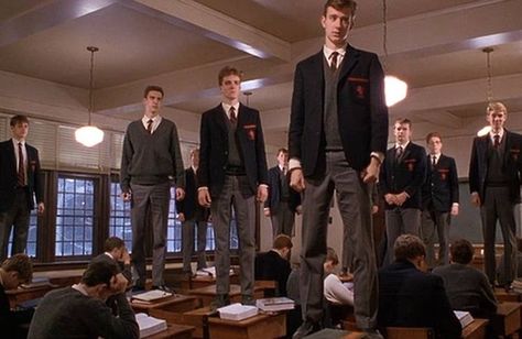 from “dead poets society”(1989) Dead Poets Society Aesthetic, Peter Weir, Oh Captain My Captain, Chaotic Academia, Captain My Captain, Septième Art, I Love Cinema, Dead Poets Society, Robin Williams